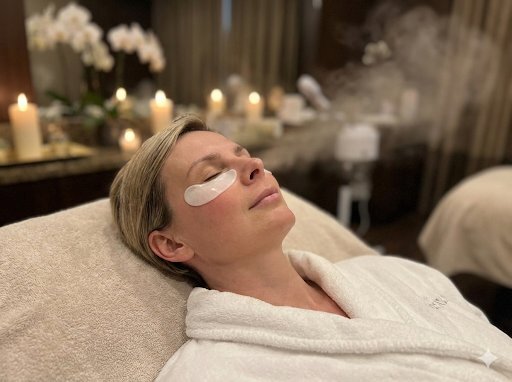 Hydrating eye patches wellness treatment at Bodhi Salt Center Louisville